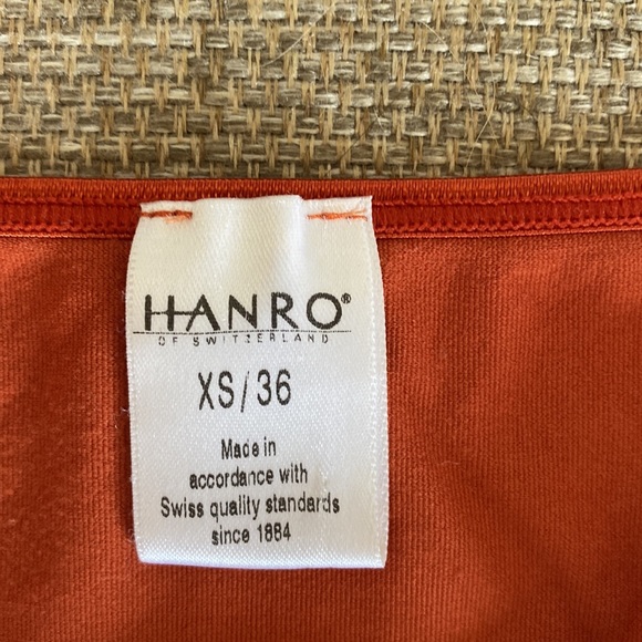 NWOT HANRO seamless burnt orange cami tank top XS - Picture 2 of 4